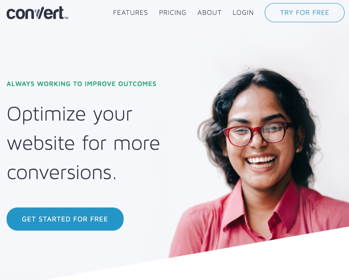 Convert for conversion rate optimization